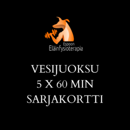 Vesijuoksu, 5 x 60 min (2 tai useammalle koiralle) sarjakortti